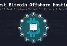 The 10 Best Bitcoin Offshore Hosting Providers for 2026. Zero KYC, DMCA Ignored, and 100% Anonymous Infrastructure. Featured image for the best bitcoin offshore hosting guide for 2026, showing a Bitcoin symbol overlaid with a server rack icon surrounded by 10 shield icons representing the vetted providers, with three pillar icons for jurisdiction, financial privacy, and identity protection.