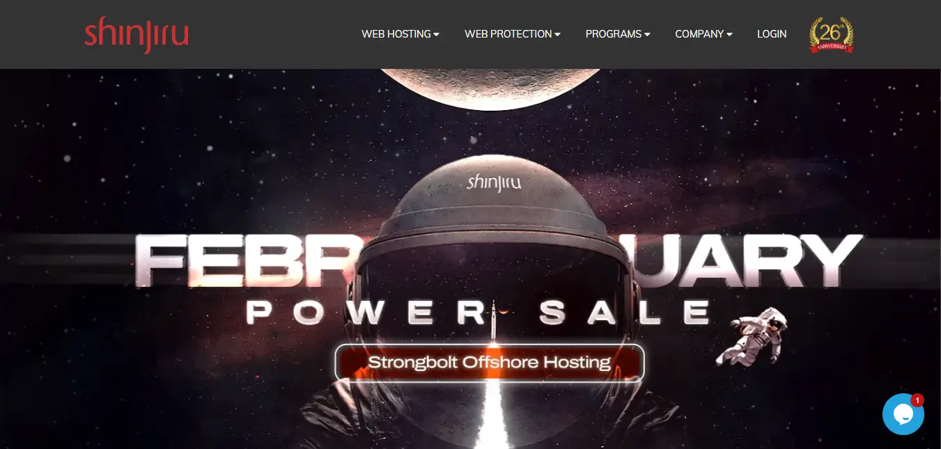 Shinjiru Offshore Hosting Homepage Screenshot