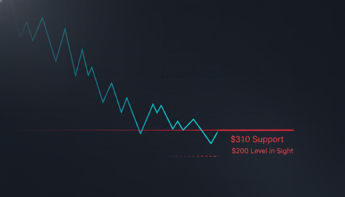 Zcash Slides 13%, Nears Key $310 Support; $200 Level in Sight