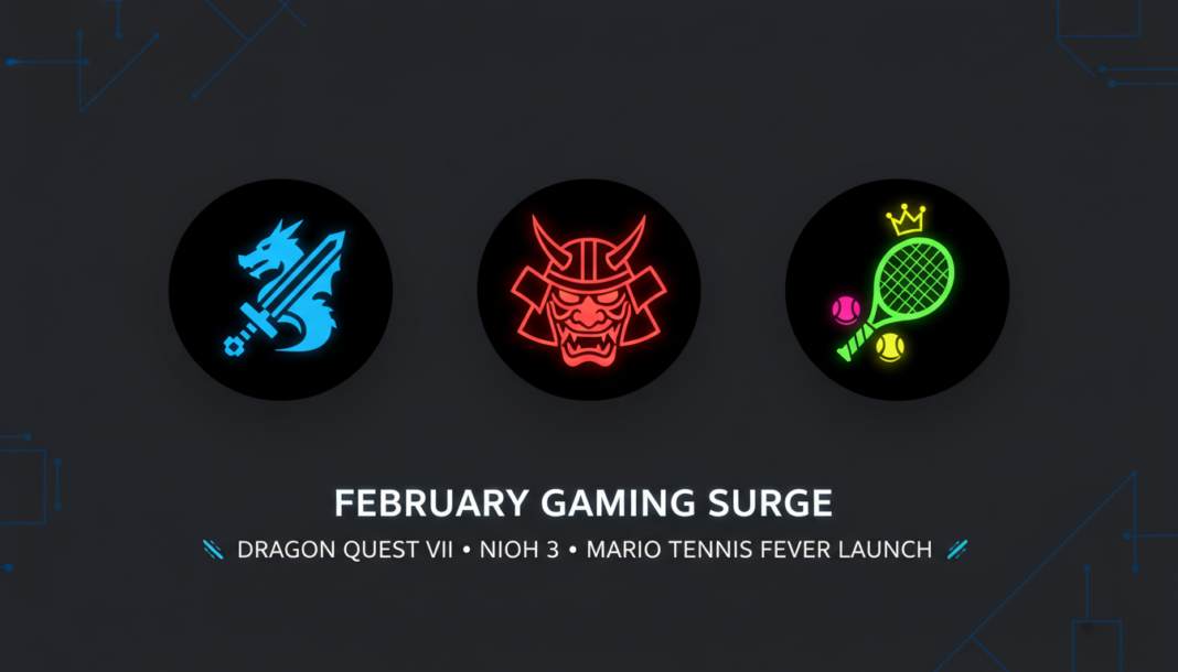 February Gaming Surge: Dragon Quest VII, Nioh 3, Mario Tennis Fever Launch