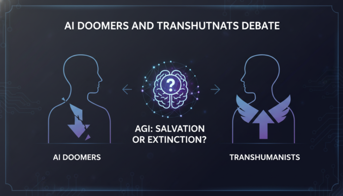 AI Doomers and Transhumanists Debate AGI: Salvation or Extinction?