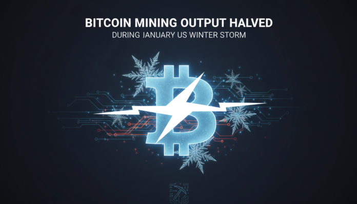 Bitcoin Mining Output Halved During January US Winter Storm