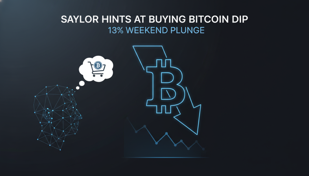Saylor Hints at Buying Bitcoin Dip After 13% Weekend Plunge
