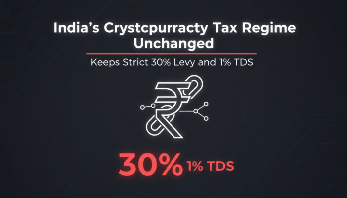 India's Cryptocurrency Tax Regime Unchanged, Keeps Strict 30% Levy and 1% TDS