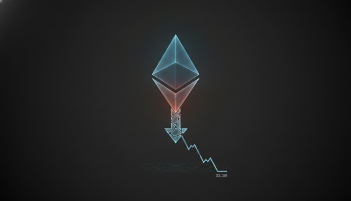 Ethereum Under Bearish Pressure as BTC Weakness Drags ETH to $2,189