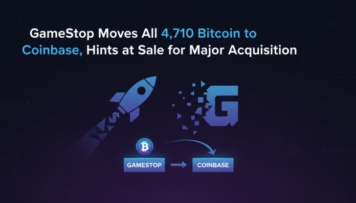 GameStop Moves All 4,710 Bitcoin to Coinbase, Hints at Sale for Major Acquisition