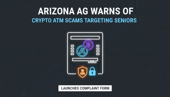 Arizona AG Warns of Crypto ATM Scams Targeting Seniors, Launches Complaint Form
