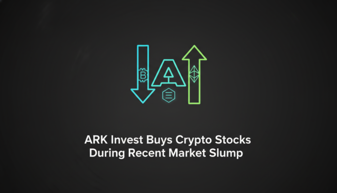ARK Invest Buys Crypto Stocks During Recent Market Slump