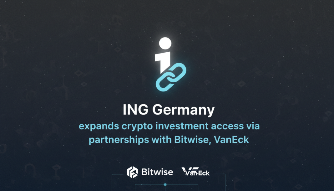 ING Germany expands crypto investment access via partnerships with Bitwise, VanEck