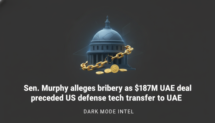 Sen. Murphy alleges bribery as $187M UAE deal preceded US defense tech transfer to UAE.