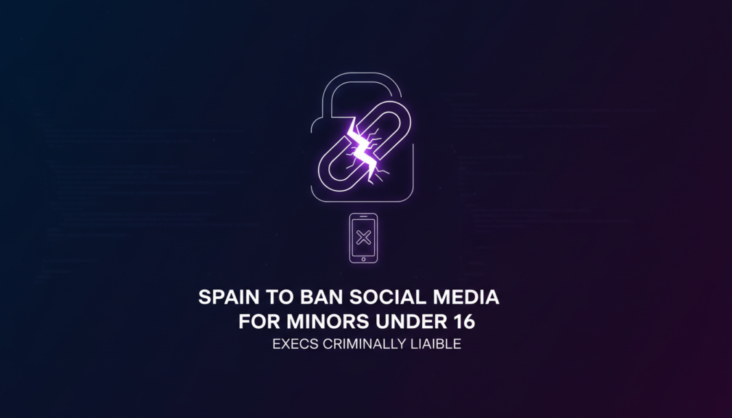 Spain to ban social media for minors under 16, hold execs criminally liable
