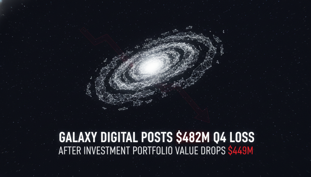 Galaxy Digital Posts $482M Q4 Loss After Investment Portfolio Value Drops $449M