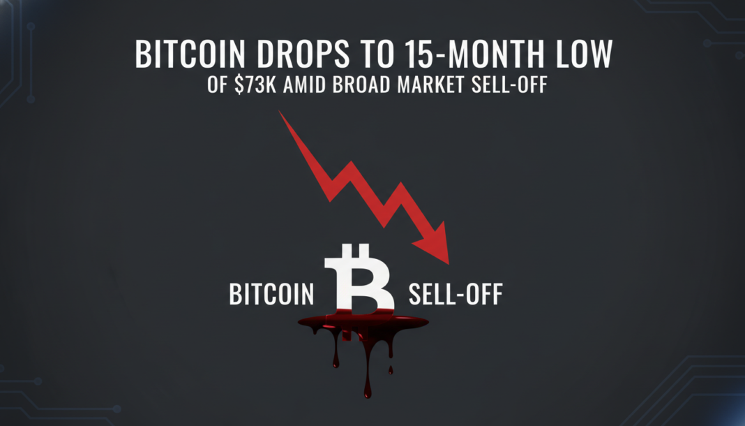 Bitcoin Drops to 15-Month Low of $73K Amid Broad Market Sell-Off