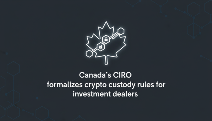 Canada's CIRO formalizes crypto custody rules for investment dealers