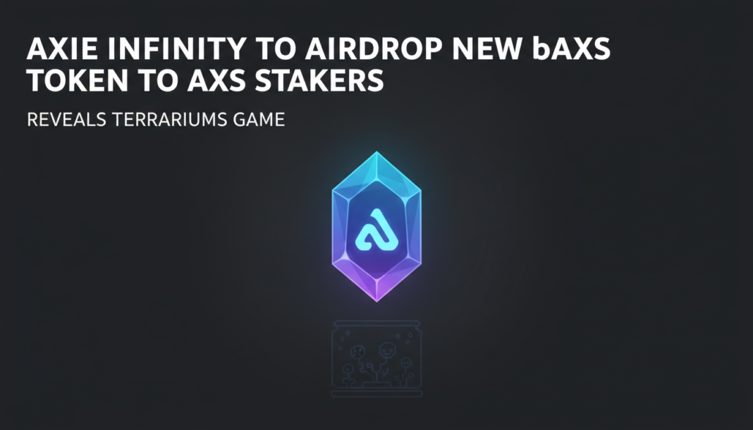 Axie Infinity to Airdrop New bAXS Token to AXS Stakers, Reveals Terrariums Game