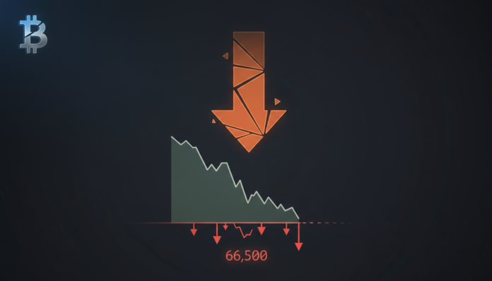 Bitcoin Breaches Key Support, Faces Downside Risk to $66,500