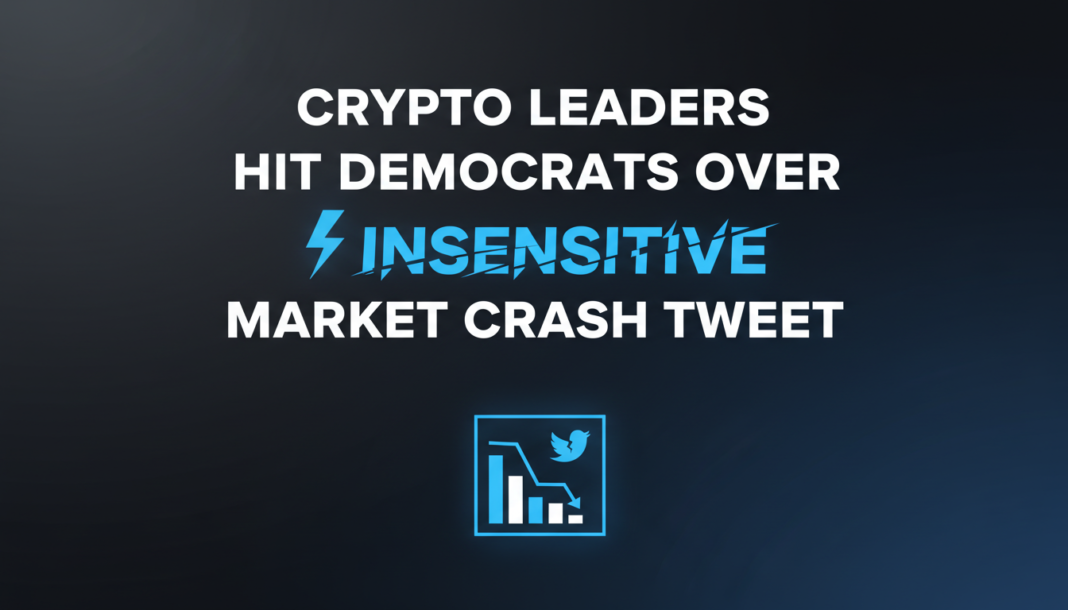 Crypto Leaders Hit Democrats Over 'Insensitive' Market Crash Tweet