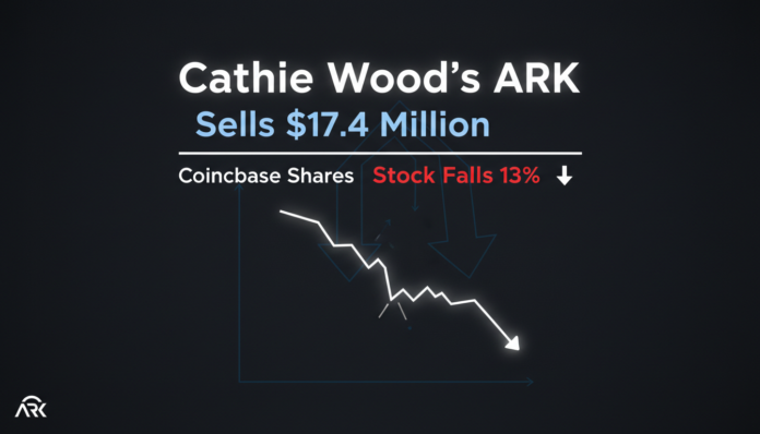Cathie Wood's ARK Sells $17.4 Million in Coinbase Shares as Stock Falls 13%