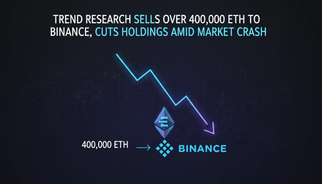 Trend Research Sells Over 400,000 ETH to Binance, Cuts Holdings Amid Market Crash