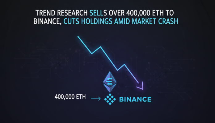 Trend Research Sells Over 400,000 ETH to Binance, Cuts Holdings Amid Market Crash