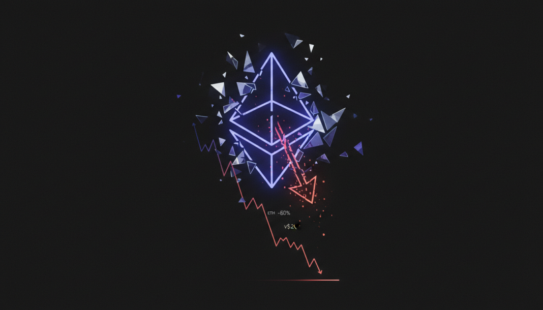 Ethereum Whales Rush To Liquidate, ETH Down 60% Below Key $2K Level