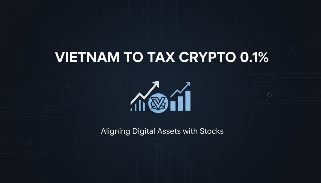 Vietnam to tax crypto transactions 0.1%, aligning digital assets with stocks