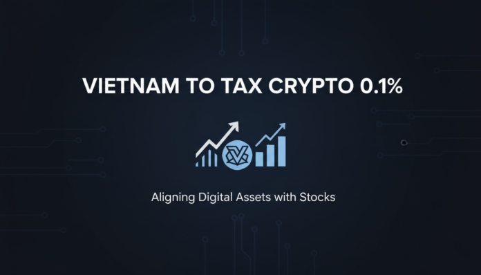 Vietnam to tax crypto transactions 0.1%, aligning digital assets with stocks