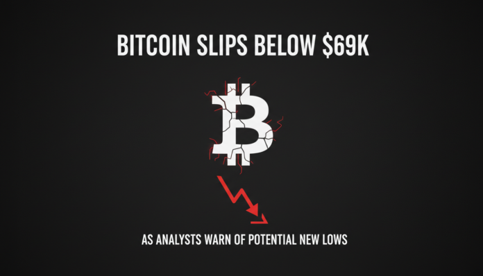Bitcoin Slips Below $69K as Analysts Warn of Potential New Lows