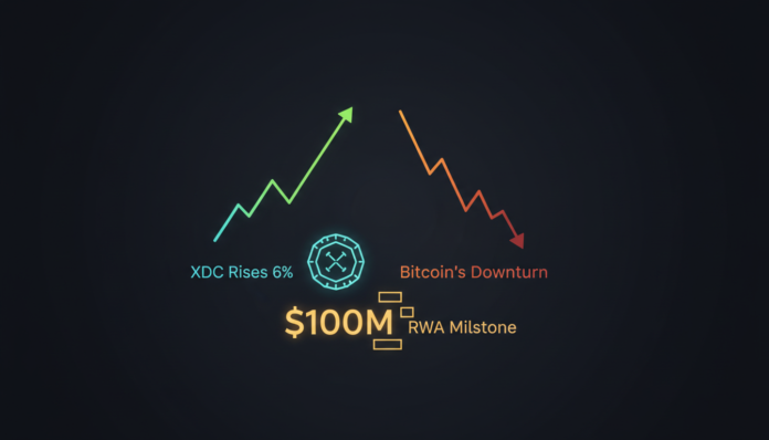 XDC Rises 6% vs. Bitcoin's Downturn, Boosted by $100M RWA Milestone