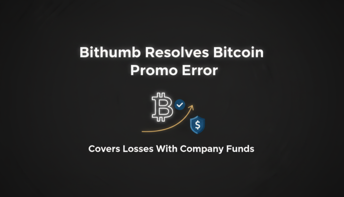 Bithumb Resolves Bitcoin Promo Error, Covers Losses With Company Funds