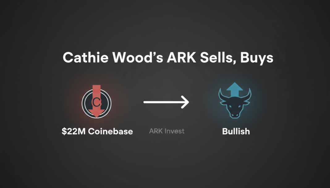 Cathie Wood's ARK Sells $22M Coinbase, Buys Bullish