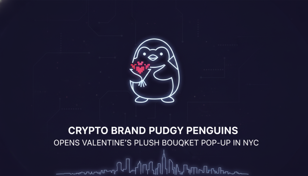 Crypto Brand Pudgy Penguins Opens Valentine's Plush Bouquet Pop-Up in NYC
