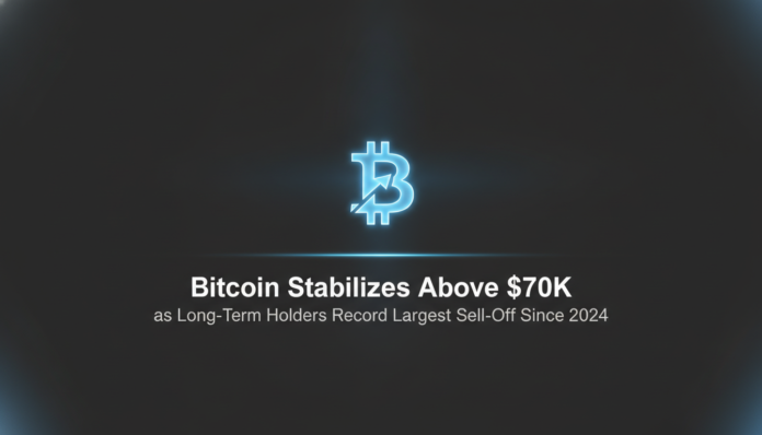 Bitcoin Stabilizes Above $70K as Long-Term Holders Record Largest Sell-Off Since 2024