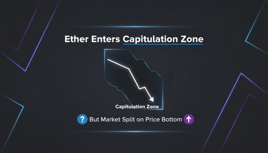 Ether Enters Capitulation Zone, But Market Split on Price Bottom