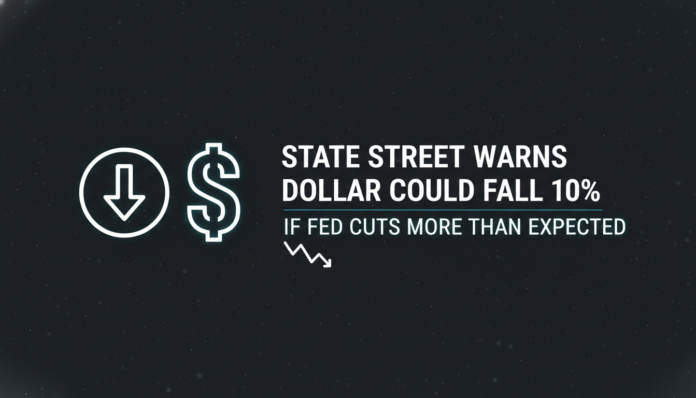 State Street Warns Dollar Could Fall 10% If Fed Cuts More Than Expected