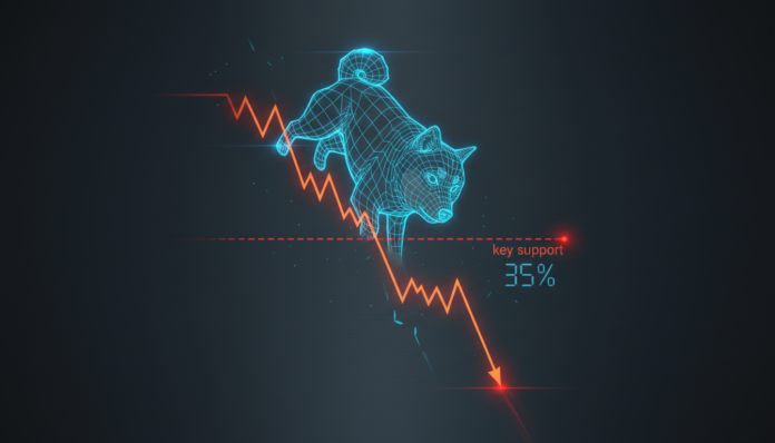 Dogecoin Falls Below Key Support, Threatening 35% Price Drop