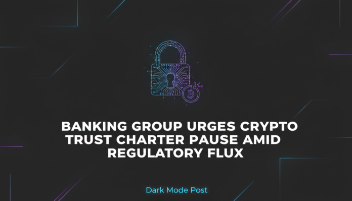 Banking Group Urges Crypto Trust Charter Pause Amid Regulatory Flux