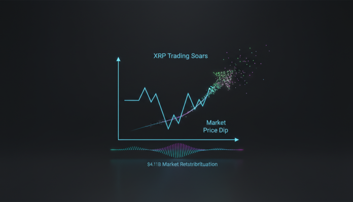 XRP Trading Soars to $4.11B Amid Price Dip, Signaling Market Redistribution