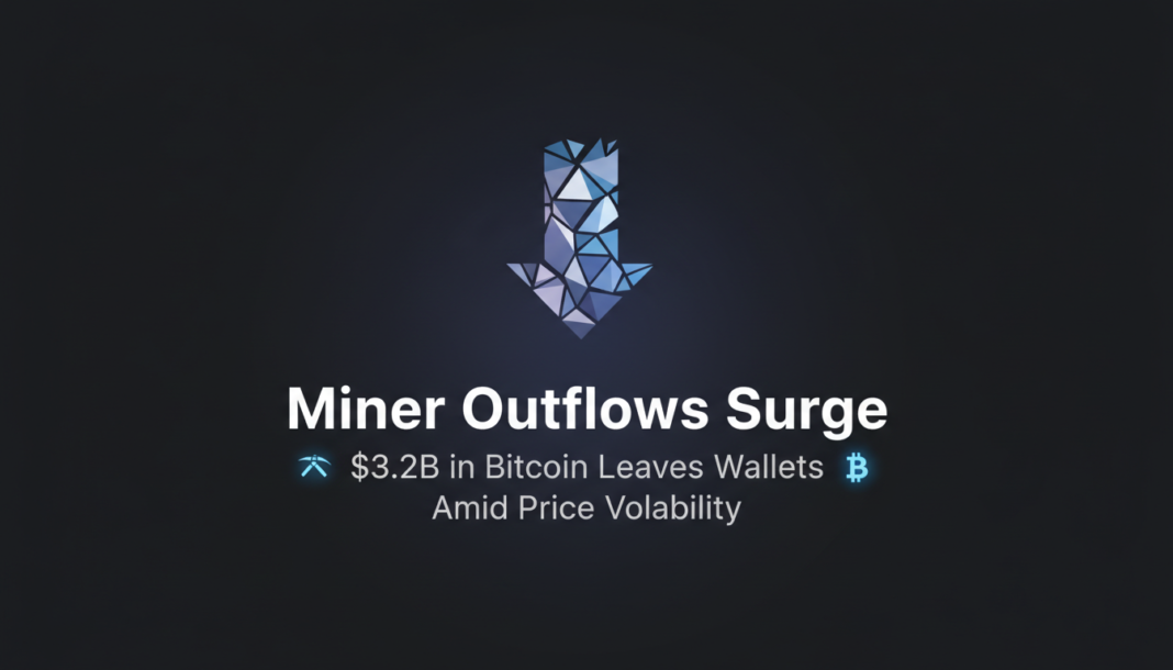 Miner Outflows Surge: $3.2B in Bitcoin Leaves Wallets Amid Price Volatility