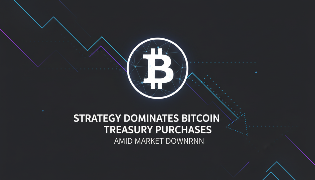 Strategy Dominates Bitcoin Treasury Purchases Amid Market Downturn