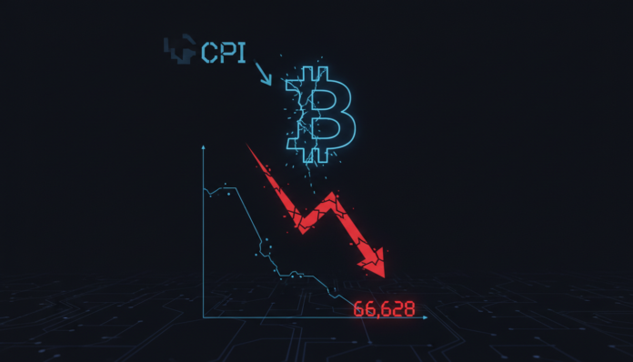 Bitcoin Under Bearish Pressure Pre-CPI Data; Losses at $66,628