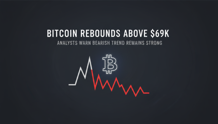 Bitcoin Rebounds Above $69K but Analysts Warn Bearish Trend Remains Strong