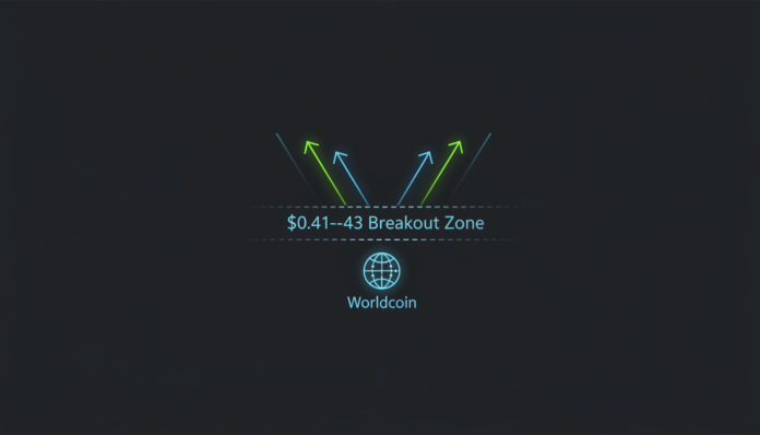 Worldcoin Approaches $0.41-$0.43 Breakout Zone, Inverse Head and Shoulders Pattern Forms