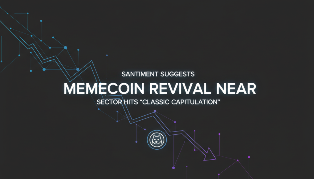 Santiment suggests memecoin revival near as sector hits ‘classic capitulation’