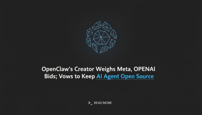 OpenClaw's Creator Weighs Meta, OpenAI Bids; Vows to Keep AI Agent Open Source