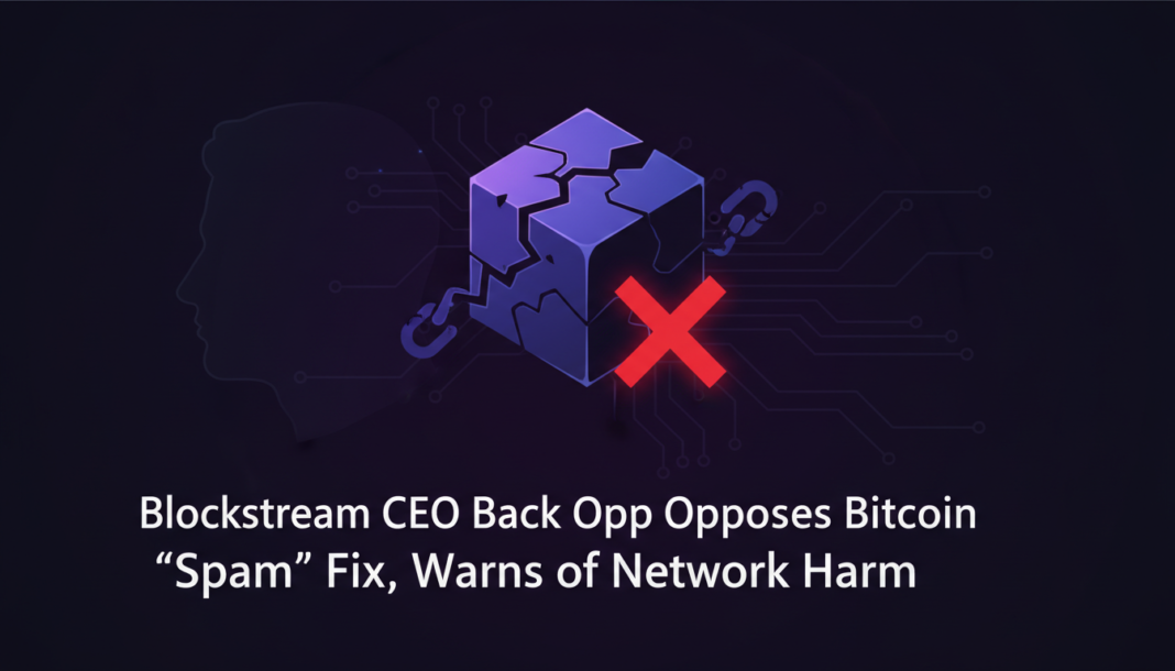 Blockstream CEO Back Opposes Bitcoin 