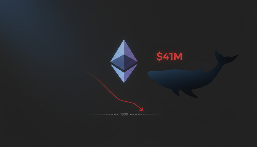 Ethereum Tests $1,800 Support as Whale Bets $41M on Price Drop