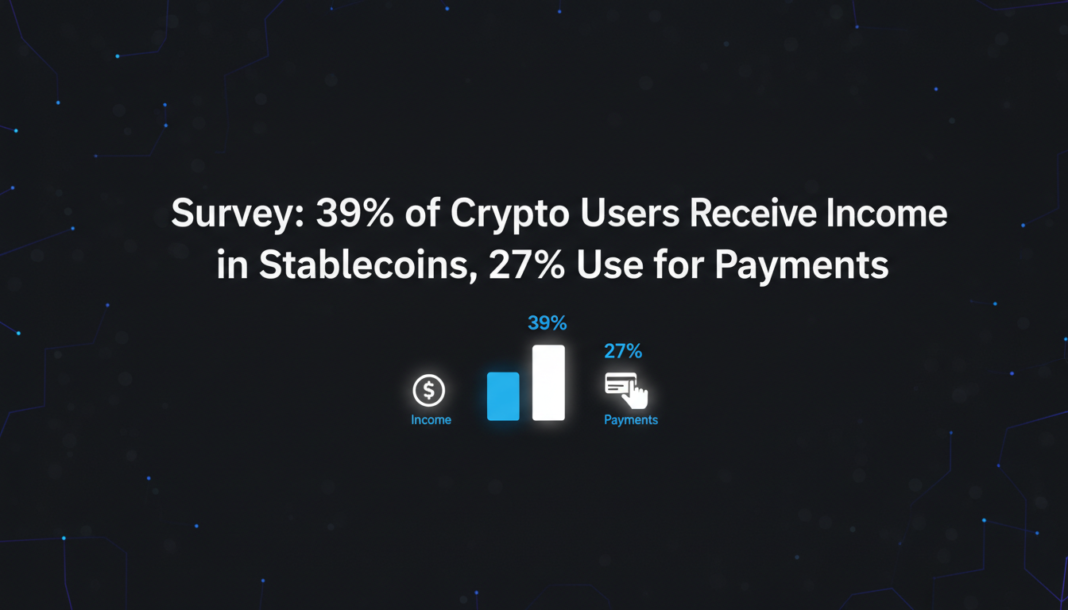 Survey: 39% of Crypto Users Receive Income in Stablecoins, 27% Use for Payments