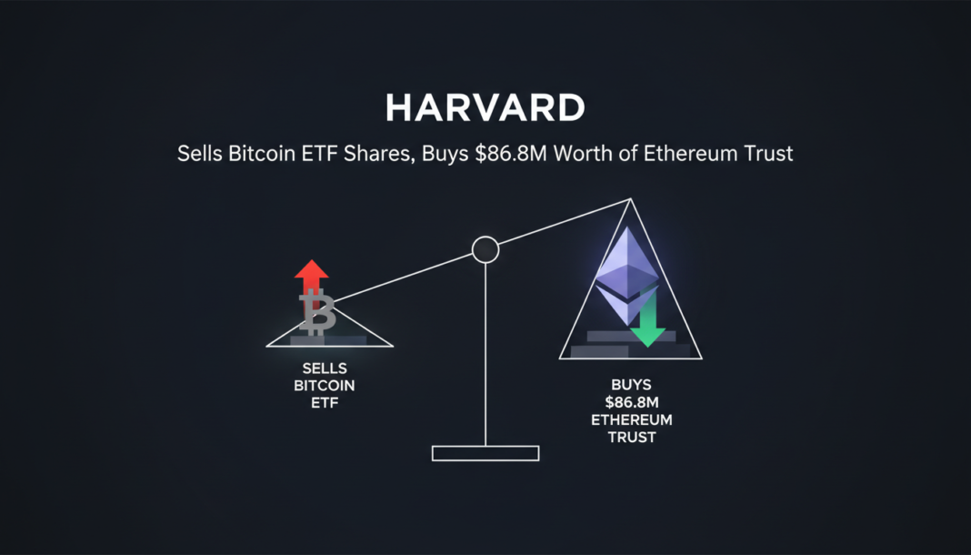 Harvard Sells Bitcoin ETF Shares, Buys $86.8M Worth of Ethereum Trust