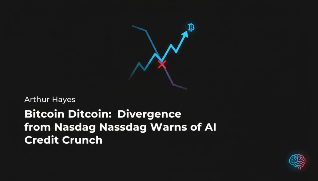 Arthur Hayes: Bitcoin Divergence from Nasdaq Warns of AI Credit Crunch